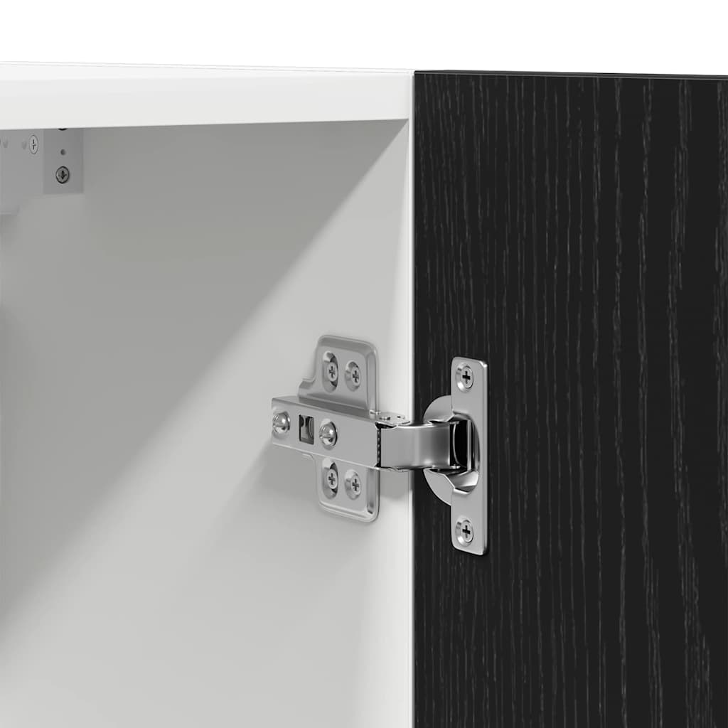Hængeskab Lyon 2 pcs Sort eg 50 x 31 x 60 cm Konstrueret træ