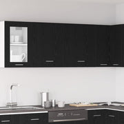 Hængeskab Lyon 2 pcs Sort eg 50 x 31 x 60 cm Konstrueret træ