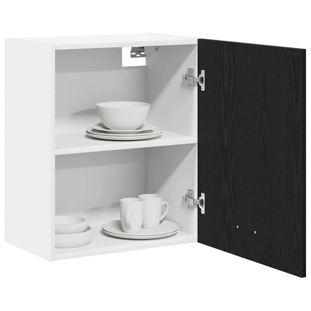 Hængeskab Lyon 2 pcs Sort eg 50 x 31 x 60 cm Konstrueret træ