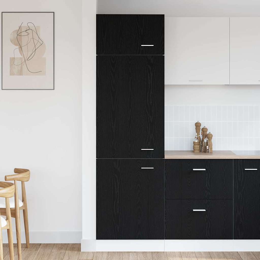Hængeskab Lyon Sort eg 60 x 31 x 207 cm Konstrueret træ