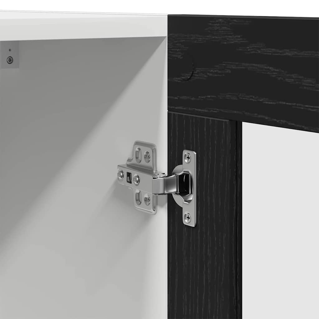 Hængeskab med hylde Sort eg 60 x 31 x 60 cm Konstrueret træ