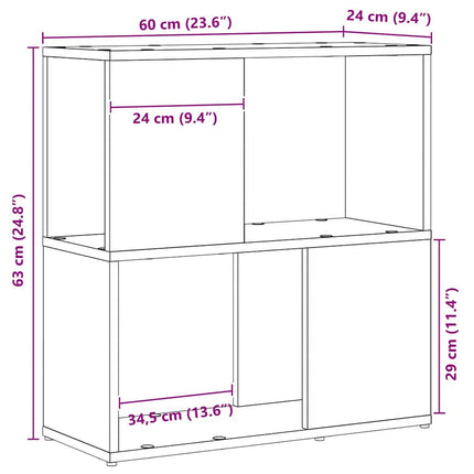 TV-møbelsæt 60 x 24 x 63 cm Sort Konstrueret træ