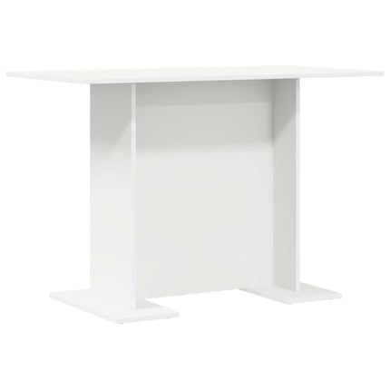 Spisebord 110 x 60 x 75 cm Konstrueret træ Hvid Rektangulær