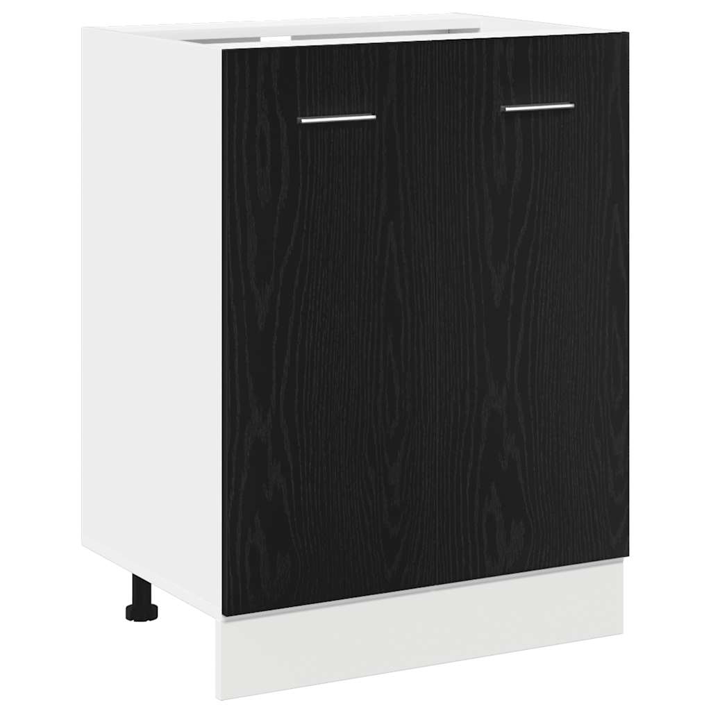Bundskabinet sort eg 60x46x81,5 cm Ingeniørtræ
