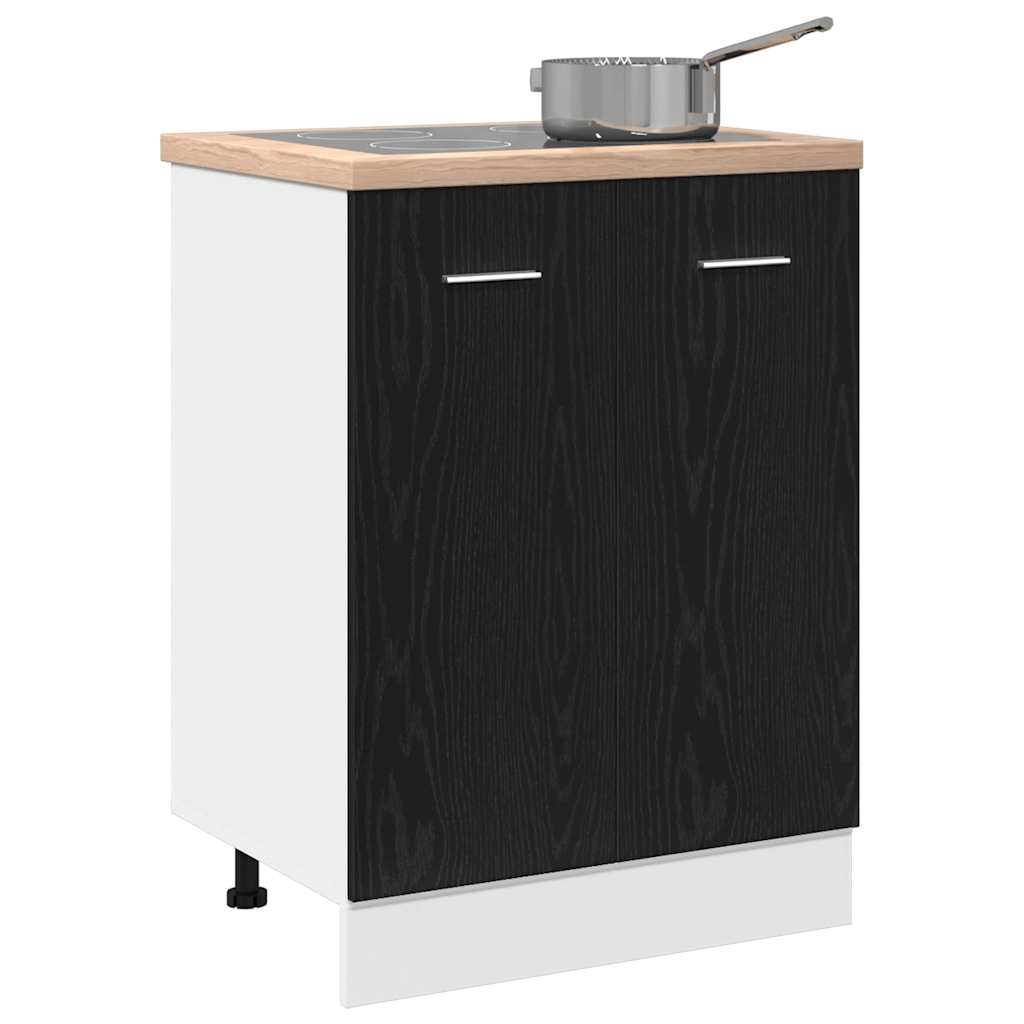 Bundskabinet sort eg 60x46x81,5 cm Ingeniørtræ