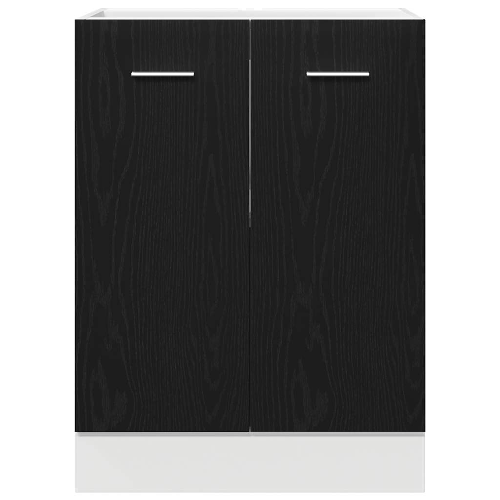 Bundskabinet sort eg 60x46x81,5 cm Ingeniørtræ