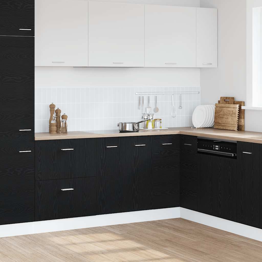 Bundskabinet sort eg 60x46x81,5 cm Ingeniørtræ billede