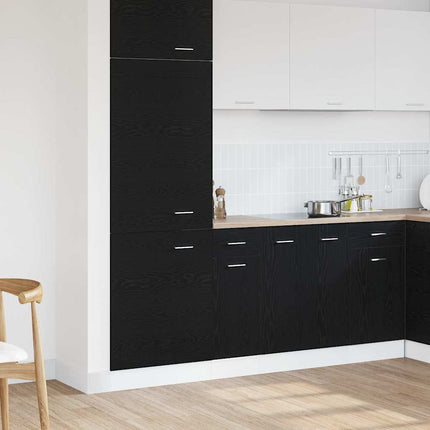 Hængeskab med skuffe Sort eg 30 x 46 x 81,5 cm Konstrueret træ