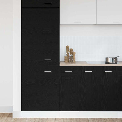 Hængeskab med skuffe Sort eg 30 x 46 x 81,5 cm Konstrueret træ
