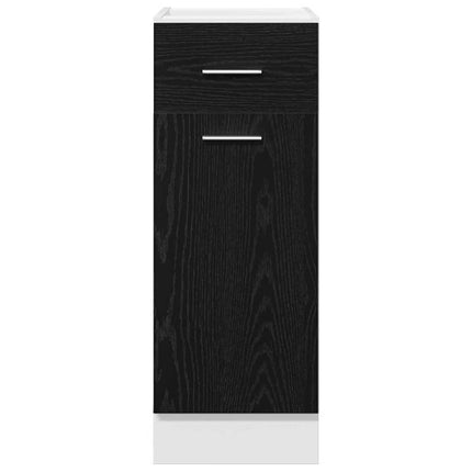 Hængeskab med skuffe Sort eg 30 x 46 x 81,5 cm Konstrueret træ