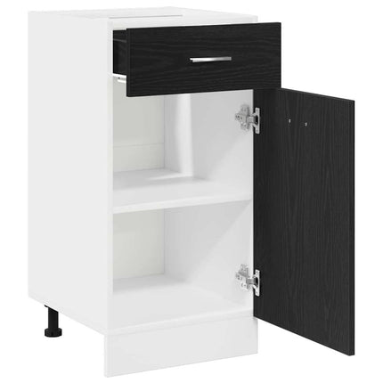 Hængeskab med skuffe Sort eg 40 x 46 x 81,5 cm Konstrueret træ