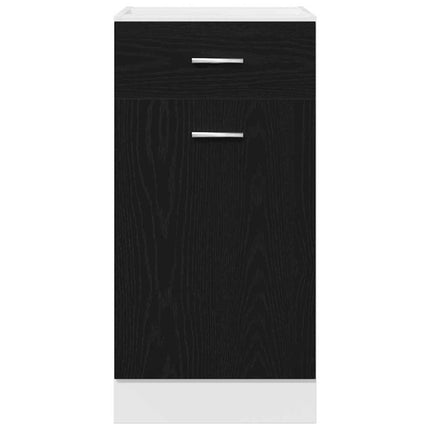 Hængeskab med skuffe Sort eg 40 x 46 x 81,5 cm Konstrueret træ