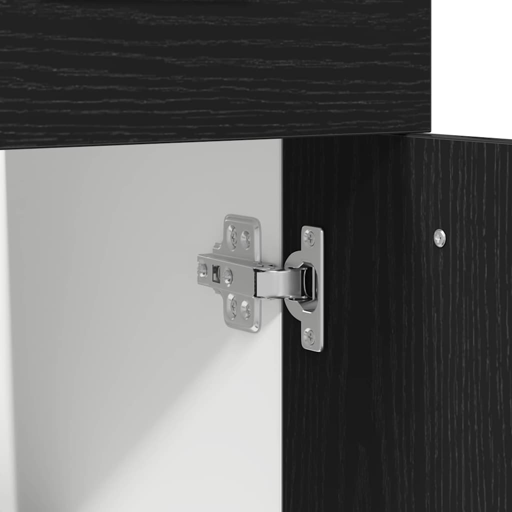 Hængeskab med skuffe Sort eg 50 x 46 x 81,5 cm Konstrueret træ