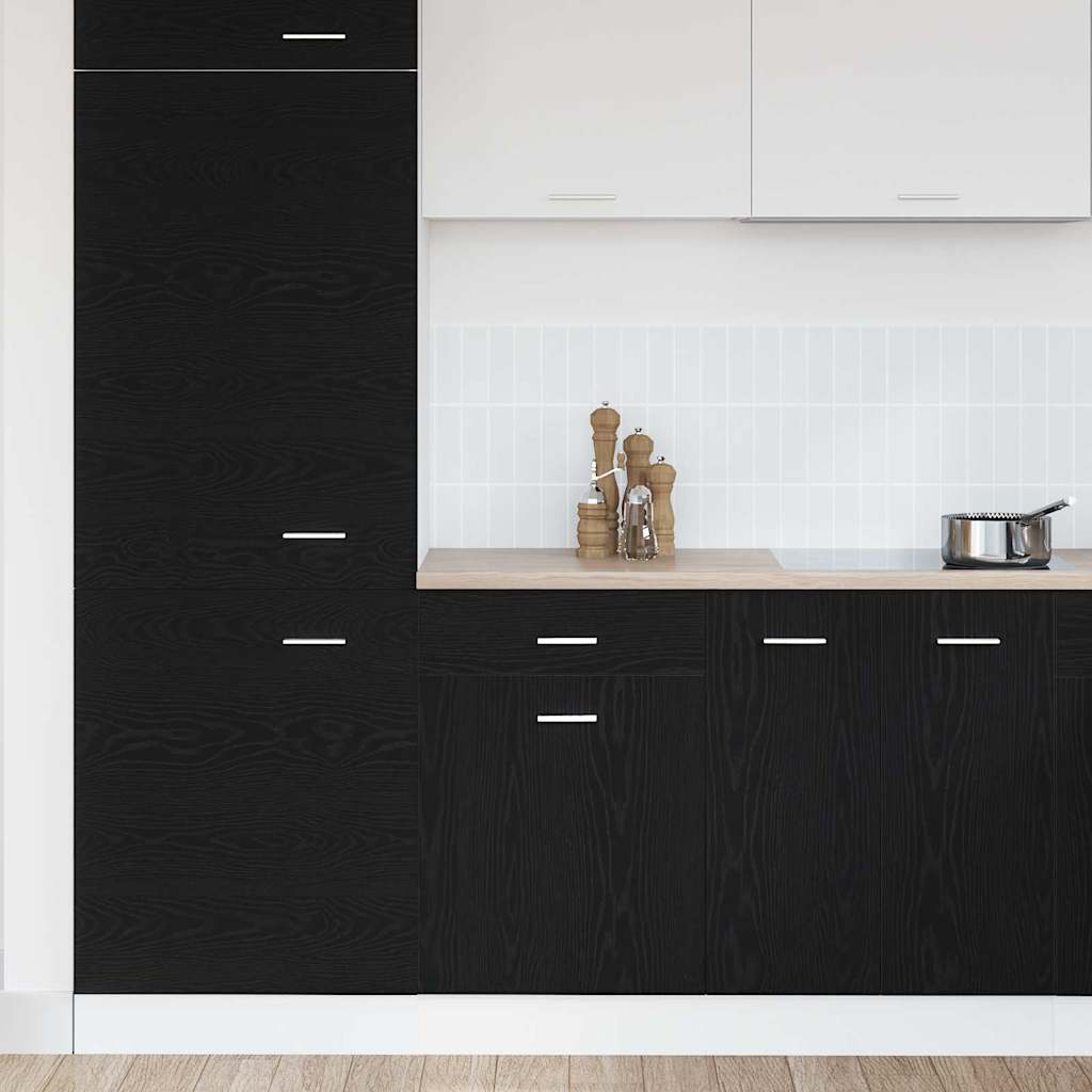 Hængeskab med skuffe Sort eg 50 x 46 x 81,5 cm Konstrueret træ