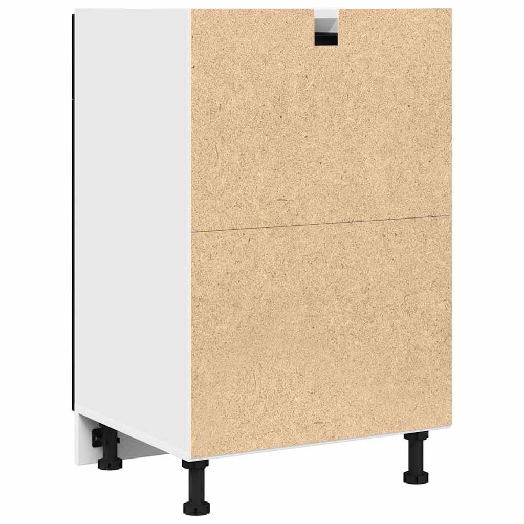Hængeskab med skuffe Sort eg 50 x 46 x 81,5 cm Konstrueret træ