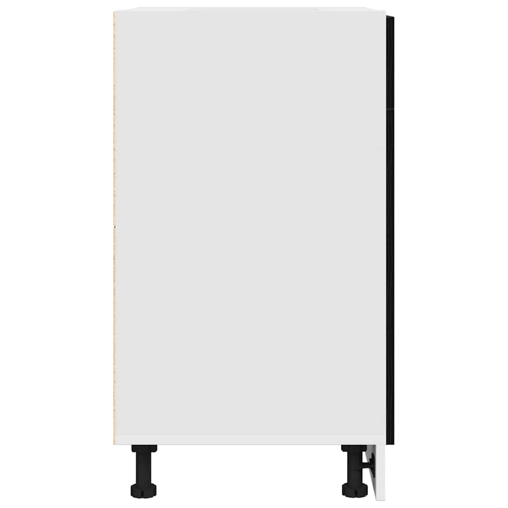 Hængeskab med skuffe Sort eg 50 x 46 x 81,5 cm Konstrueret træ