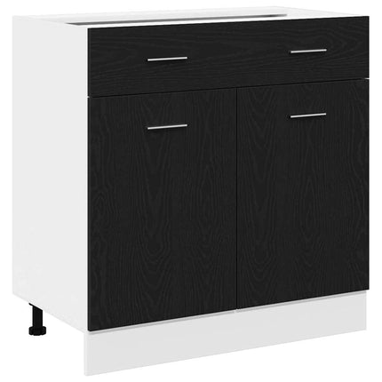 Hængeskab Sort eg 80 x 31 x 81,5 cm Konstrueret træ