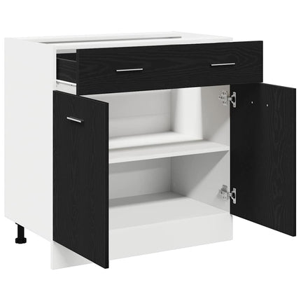 Hængeskab Sort eg 80 x 31 x 81,5 cm Konstrueret træ