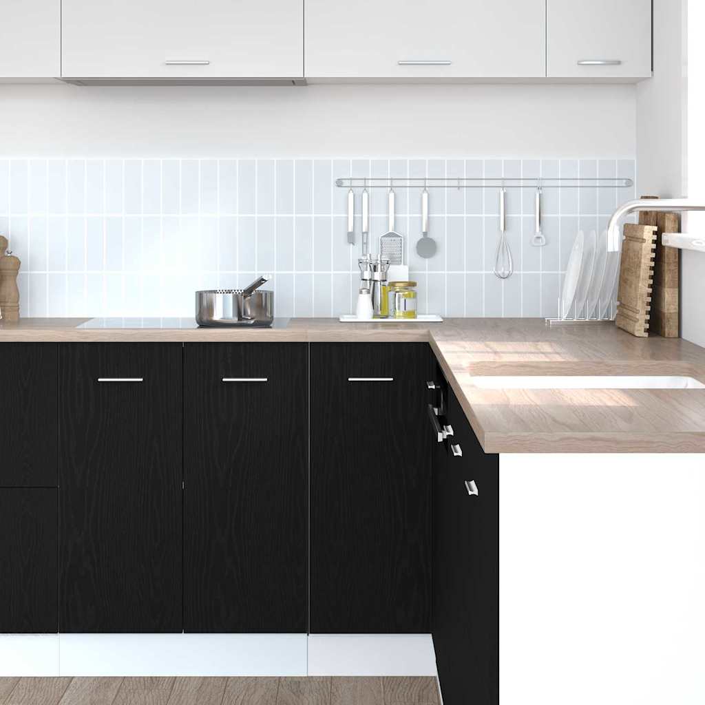 Hængeskab Sort eg 75,5 x 75,5 x 80,5 cm Konstrueret træ