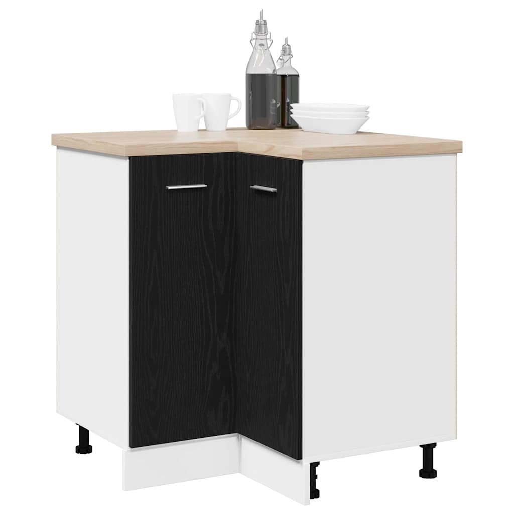 Hængeskab Sort eg 75,5 x 75,5 x 80,5 cm Konstrueret træ