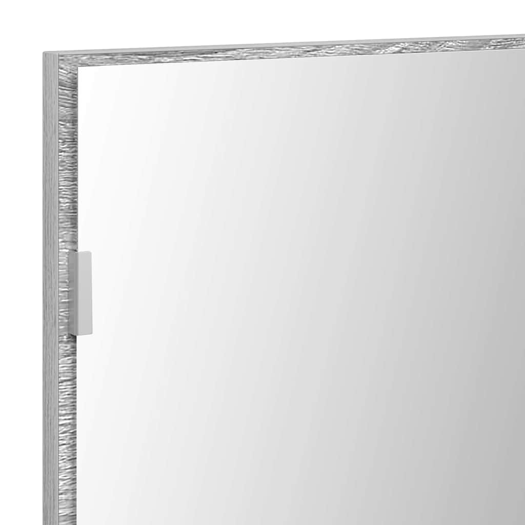 Spejl Vægmonteret Høj grå sonoma 80 x 37 cm Glas og Ingeniørtræ