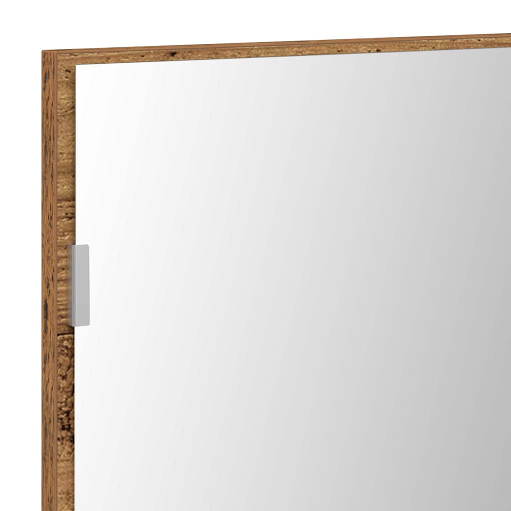 Spejl Vægmonteret Gammelt træ 80 x 37 cm Glas og Ingeniørtræ