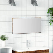 Spejl Vægmonteret Gammelt træ 80 x 37 cm Glas og Ingeniørtræ