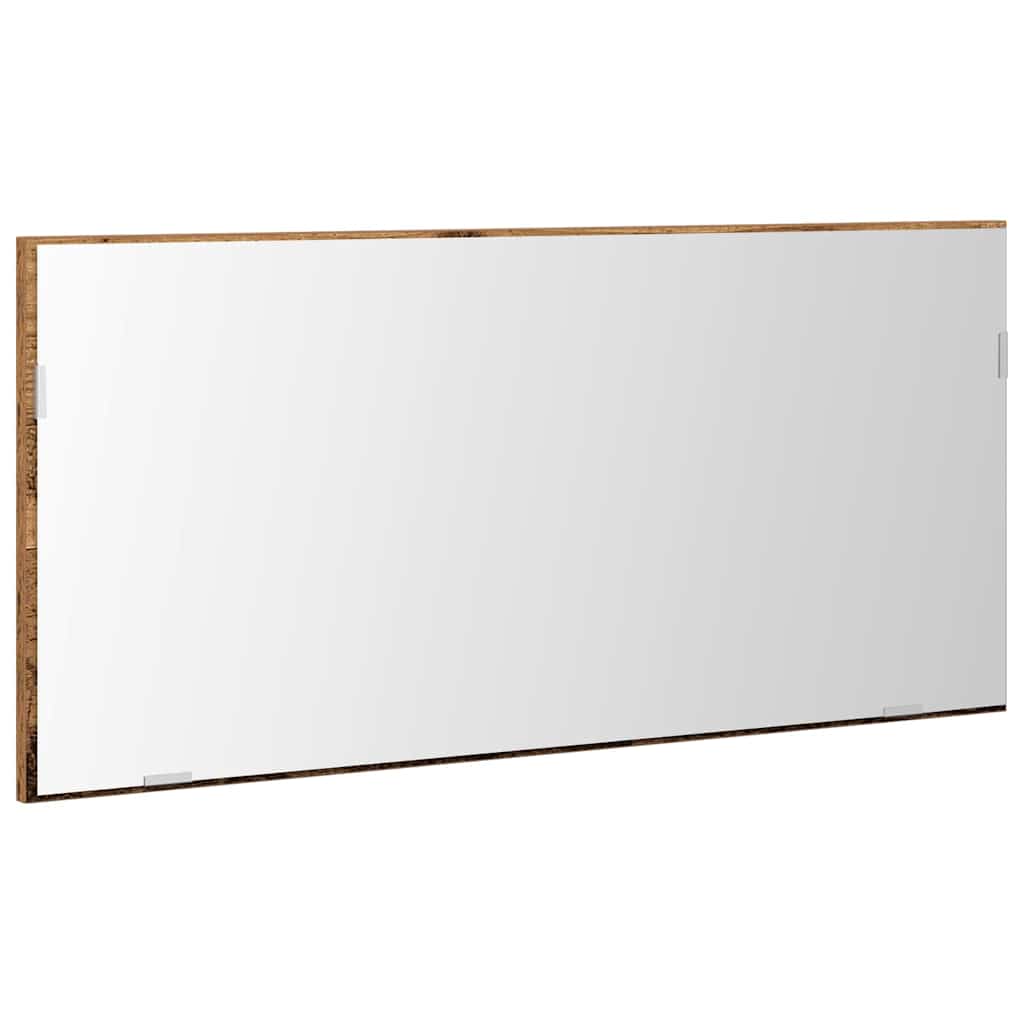 Spejl Vægmonteret Gammelt træ 80 x 37 cm Glas og Ingeniørtræ