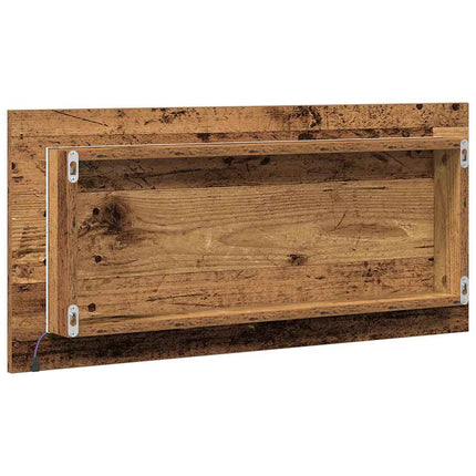 Spejl Gammelt træ 80 x 37 cm Glas og Ingeniørtræ