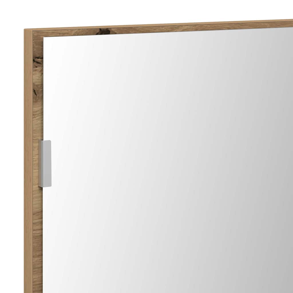 Spejl Vægmonteret artisan eg 80 x 37 cm Glas og Ingeniørtræ