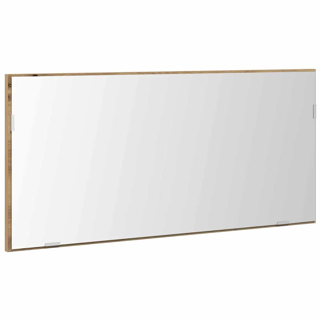 Spejl Vægmonteret artisan eg 80 x 37 cm Glas og Ingeniørtræ