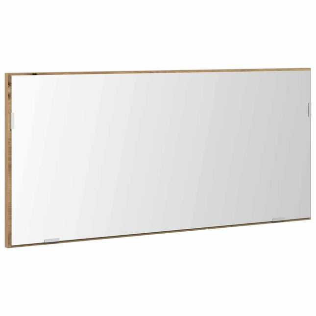 Spejl Vægmonteret artisan eg 80 x 37 cm Glas og Ingeniørtræ