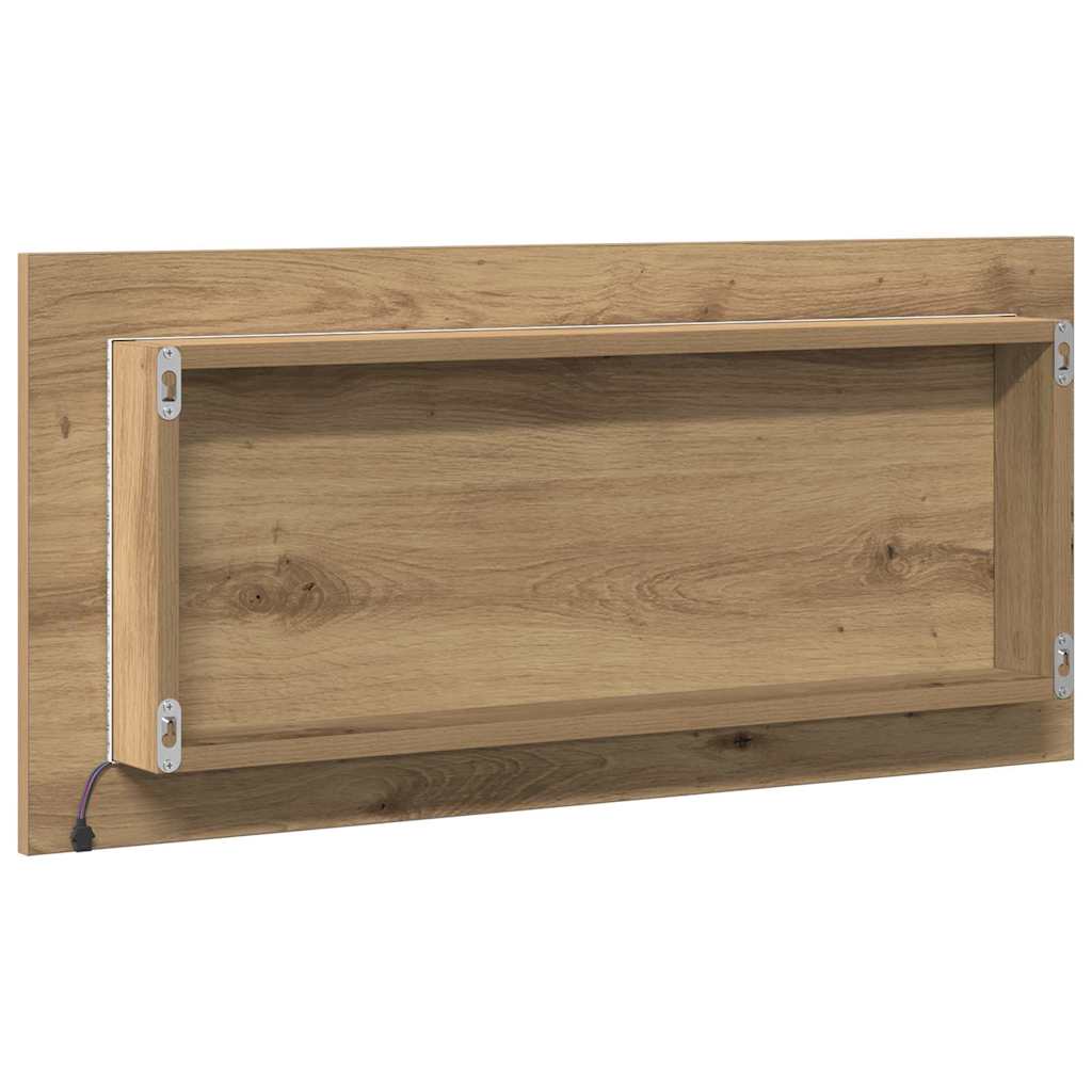 Spejl Vægmonteret artisan eg 80 x 37 cm Glas og Ingeniørtræ