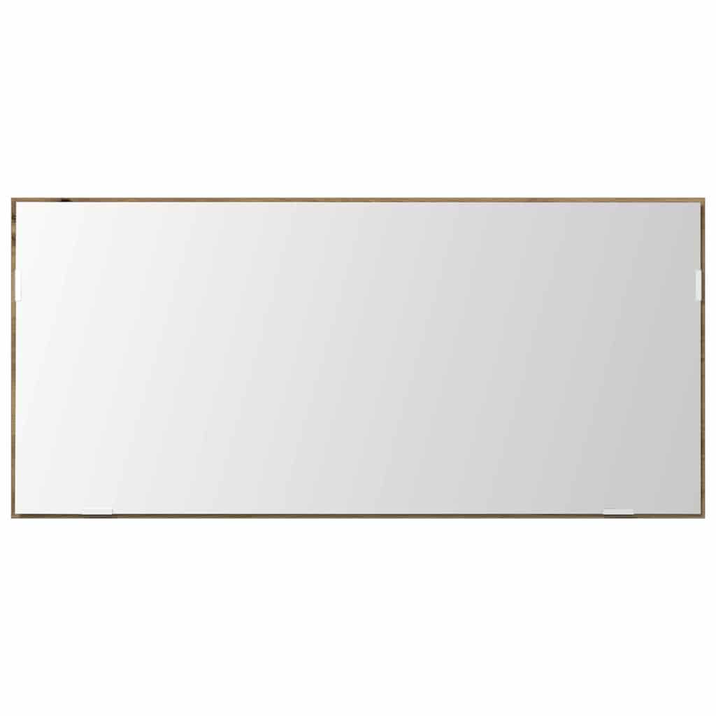 Spejl Vægmonteret artisan eg 80 x 37 cm Glas og Ingeniørtræ