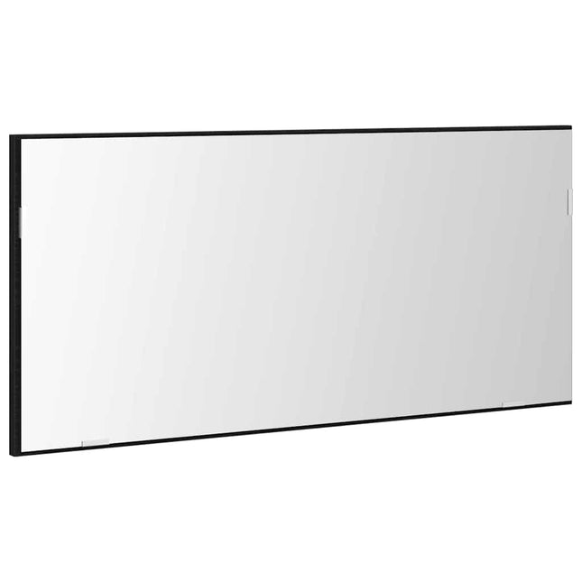 Spejl Vægmonteret Sort eg 80 x 37 cm Glas og Ingeniørtræ