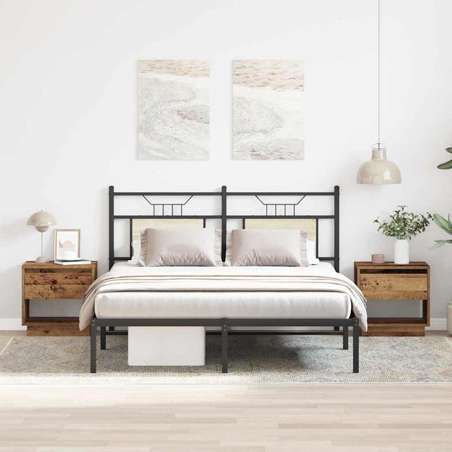 Natbord 2 stk. Gammelt træ 45 x 34 x 44 cm Konstrueret træ