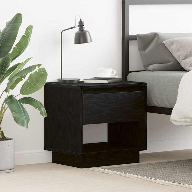 Natbord Sort eg 45 x 34 x 44 cm Konstrueret træ