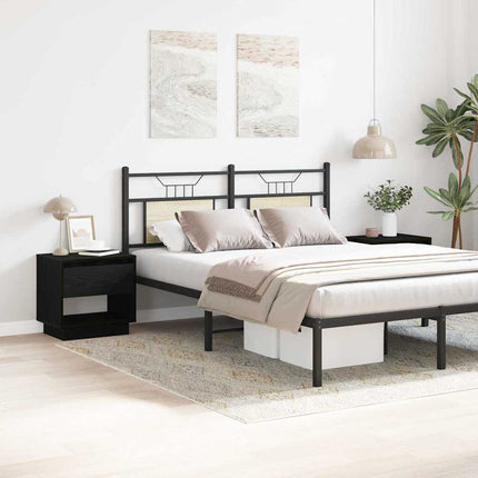 Natbord 2 stk. Sort eg 45 x 34 x 44 cm Konstrueret træ