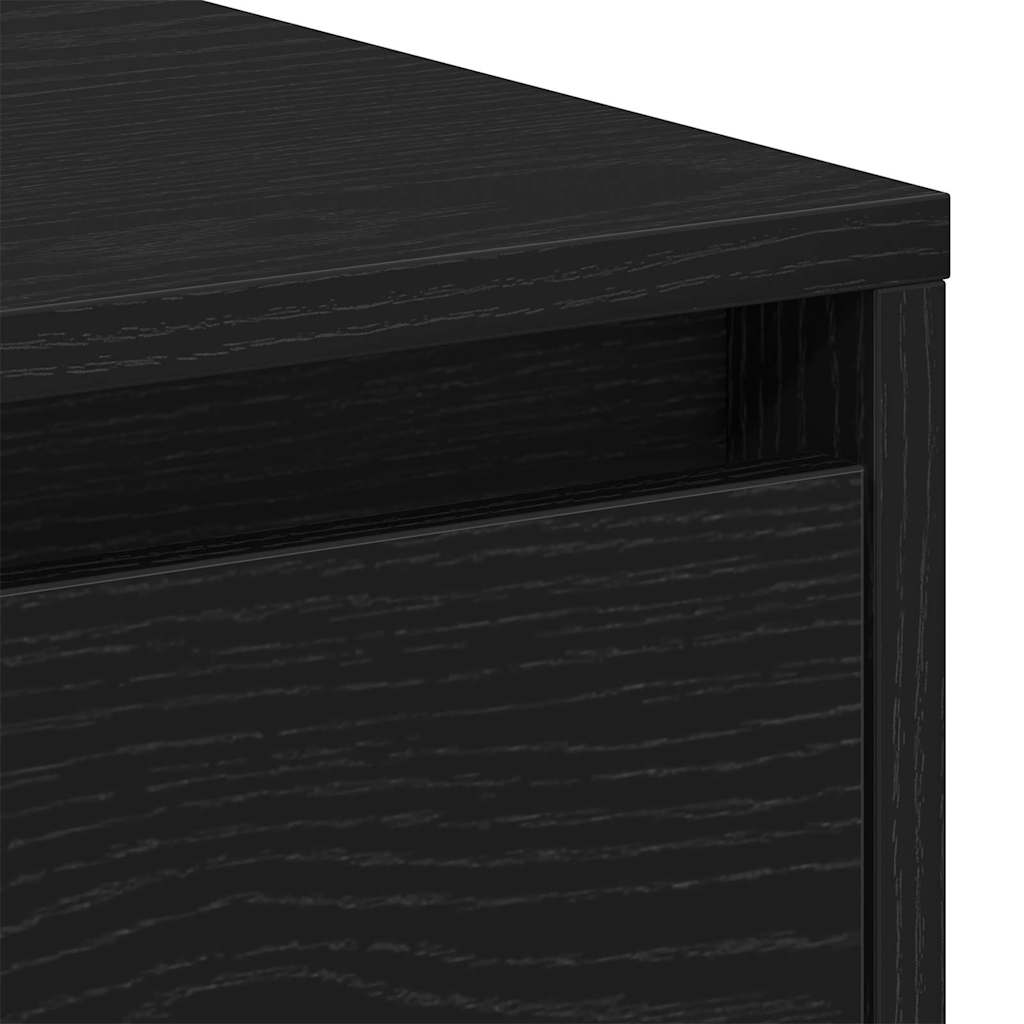 Natskab med skuffe Sort eg 45 x 34 x 44,5 cm Konstrueret træ