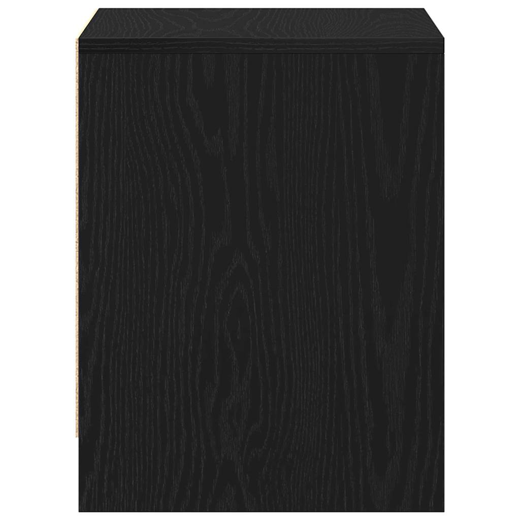 Natskab med skuffe Sort eg 45 x 34 x 44,5 cm Konstrueret træ
