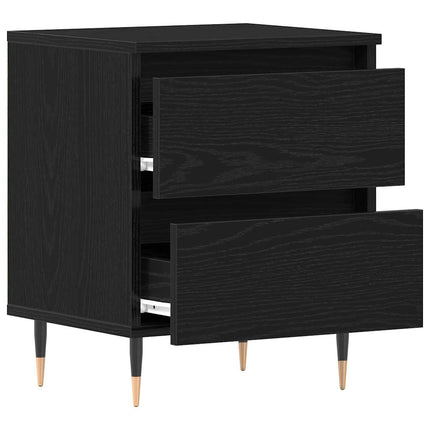 Natskab 2 pcs Sort eg 40 x 35 x 50 cm Konstrueret træ