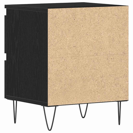 Natskab 2 pcs Sort eg 40 x 35 x 50 cm Konstrueret træ