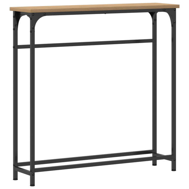 Konsolbord Artisan Egetræ 75 x 19,5 x 75 cm Konstrueret træ