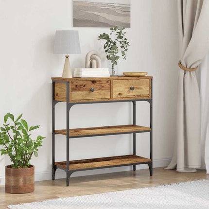 Konsolbord Gammelt træ 72,5 x 25 x 75 cm Konstrueret træ