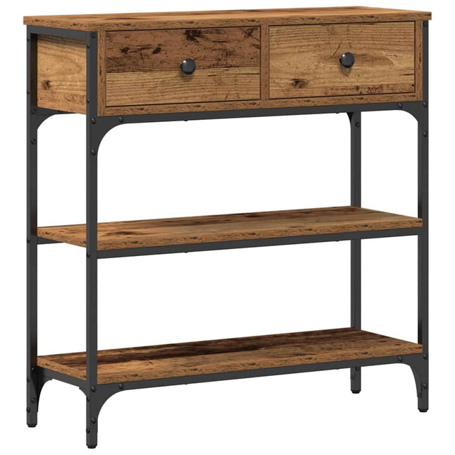 Konsolbord Gammelt træ 72,5 x 25 x 75 cm Konstrueret træ