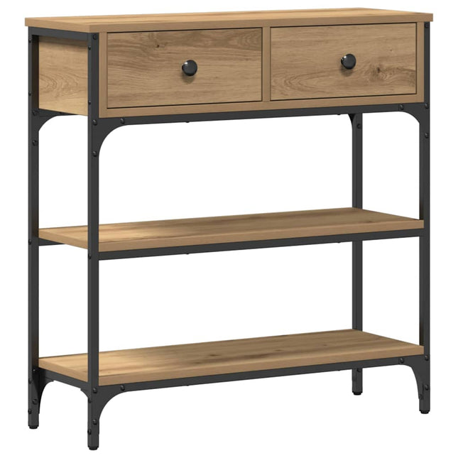 Konsolbord Artisan Egetræ 72,5 x 25 x 75 cm Konstrueret træ