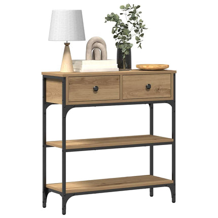 Konsolbord Artisan Egetræ 72,5 x 25 x 75 cm Konstrueret træ