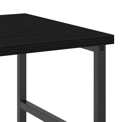 Bogreol 2 niveauer 50 x 33 x 82 cm Konstrueret træ Sort eg
