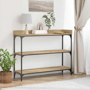 Konsolbord artisan eg 100 x 30 x 80 cm Laminat træ og metal