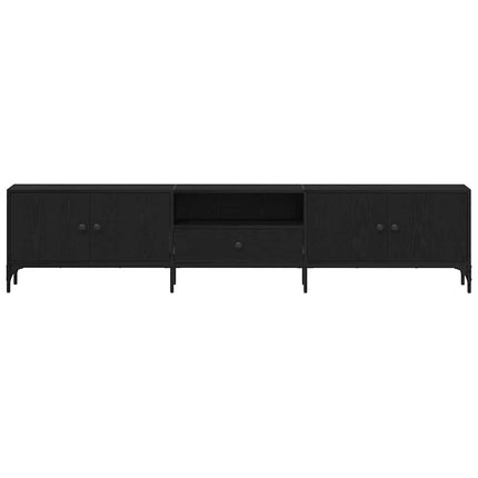 TV-skab 200 x 25 x 44 cm Sort eg Konstrueret træ